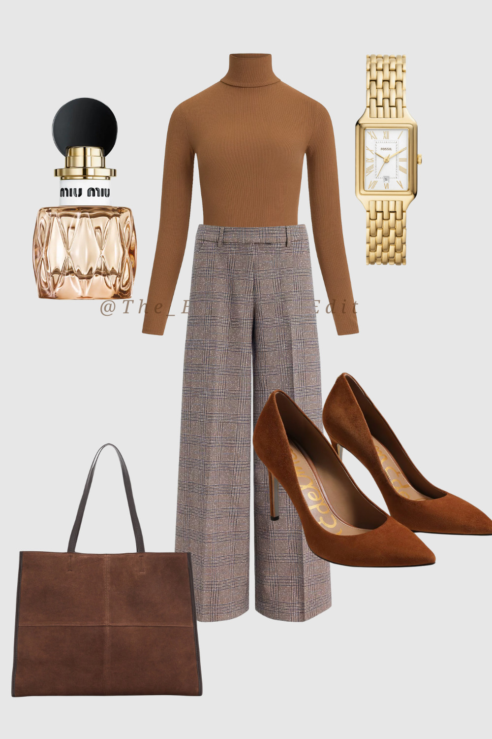 Elevated tones for the season 🤎
A camel turtleneck, tailored plaid trousers, and suede heels paired with timeless gold details.
Featuring refined finds from Mango, Sam Edelman, and Miu Miu — the perfect blend of structure, softness, and polish for your workday or weekend city plans.

Save this to your elevated fall outfit inspo board for a timeless neutral look.



-----
LTKStyleTip #LTKUnder100 #LTKSeasonal #LTKWorkwear #quietluxury #elevatedstyle #affordableluxury #mangostyle #samedelman #miuMiu #fallneutrals #capsulewardrob 

 