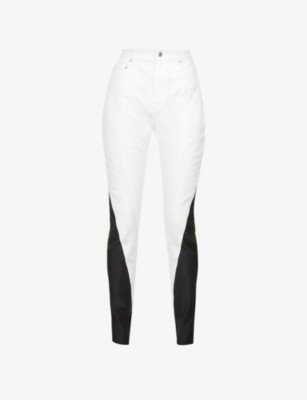 Pin-tucked panels high-rise stretch-denim jeans | Selfridges