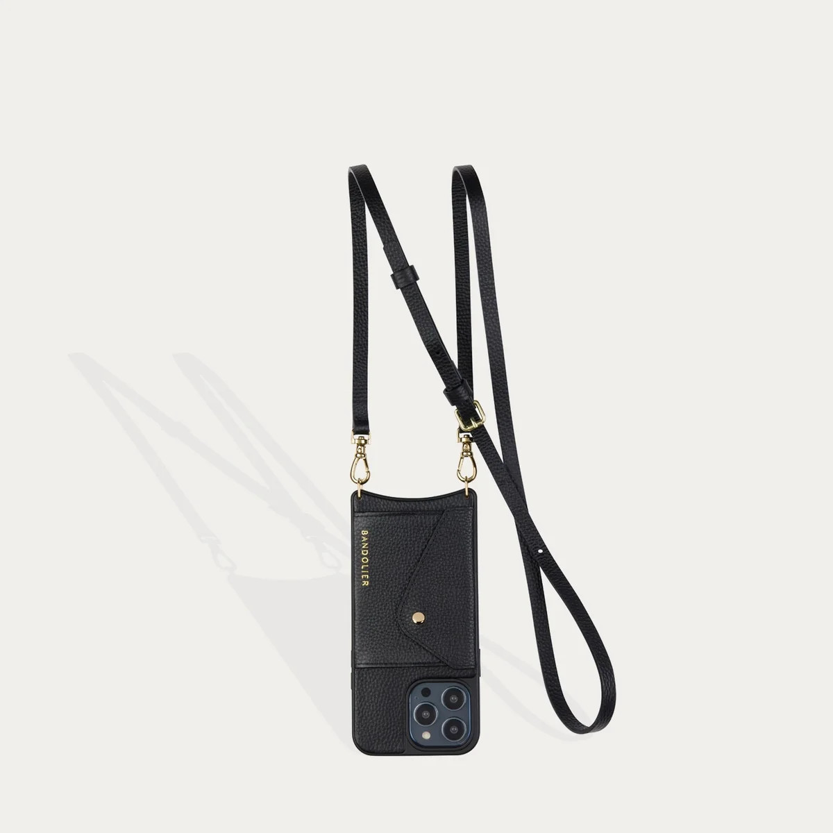 Donna Side Slot Crossbody Bandolier - Black/Gold | Bandolier