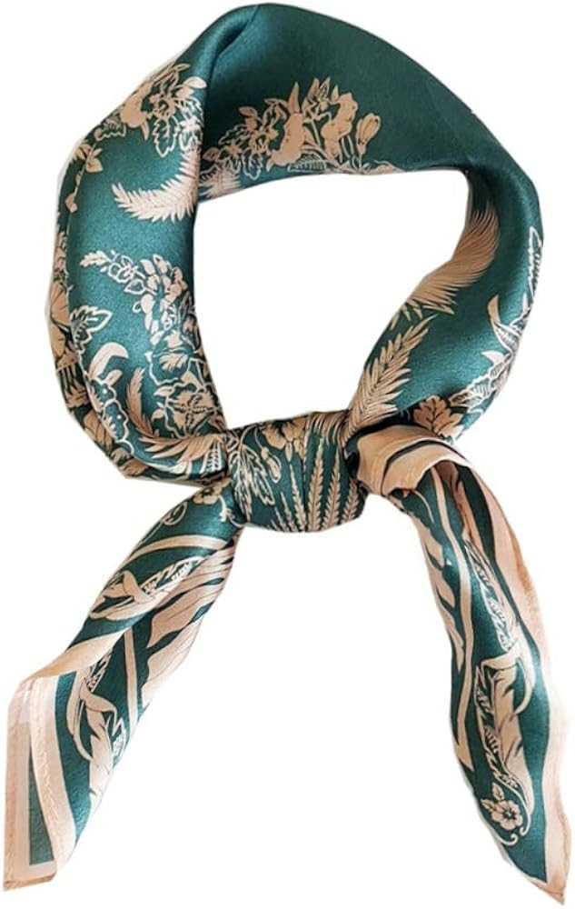 100% Mulberry Silk Scarfs for Women - Lightweight Square Satin Head Scarf - Small Silk Hair Scarf... | Amazon (US)