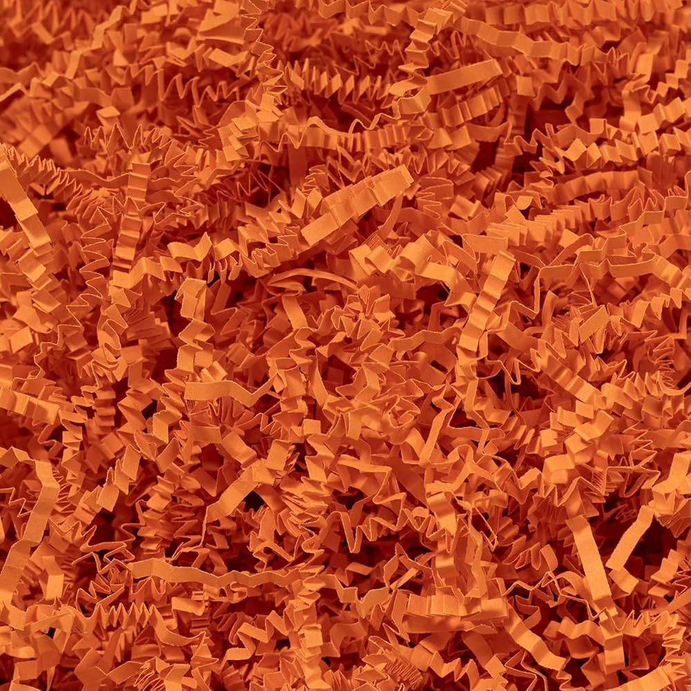 Mefleet 1/2 LB Crinkle Cut Paper Shred Filler 8 oz Orange Crinkle Shredded Paper for Gift Box - G... | Amazon (US)
