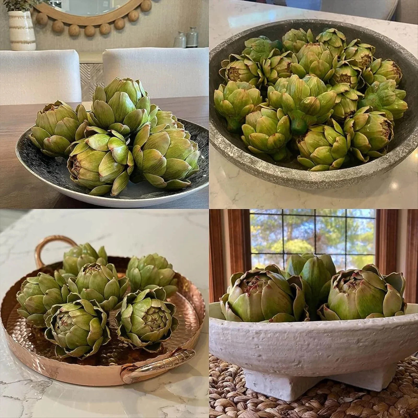 Artificial Artichokes Faux Vegetables Fake Vegetable Decor 6-Piece Set of Realistic Artichokes Bo... | Walmart (US)
