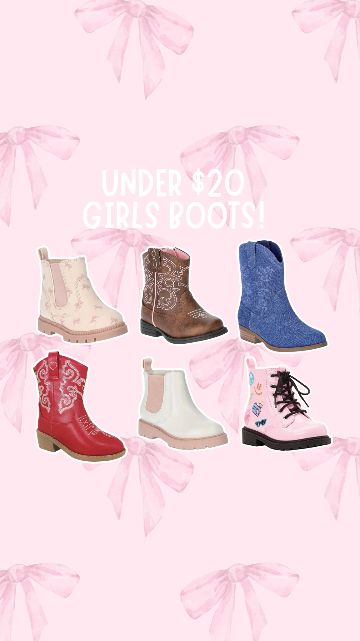 Toddler girls boots all under $20! 

#LTKFamily #LTKKids #LTKShoeCrush