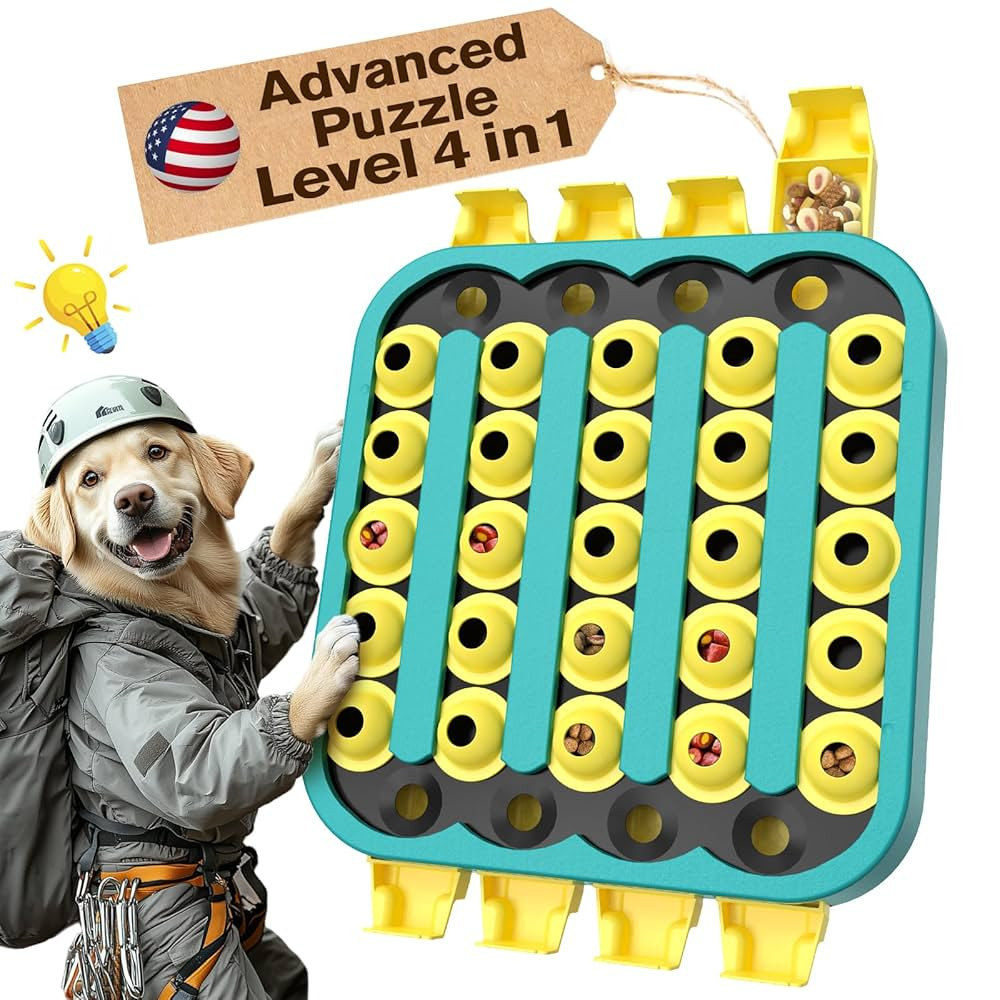 KADTC Level 4 in 1 Advanced Hard Dog Puzzle Toys for Smart Small/Medium/Large Dogs Durable Safe E... | Amazon (US)