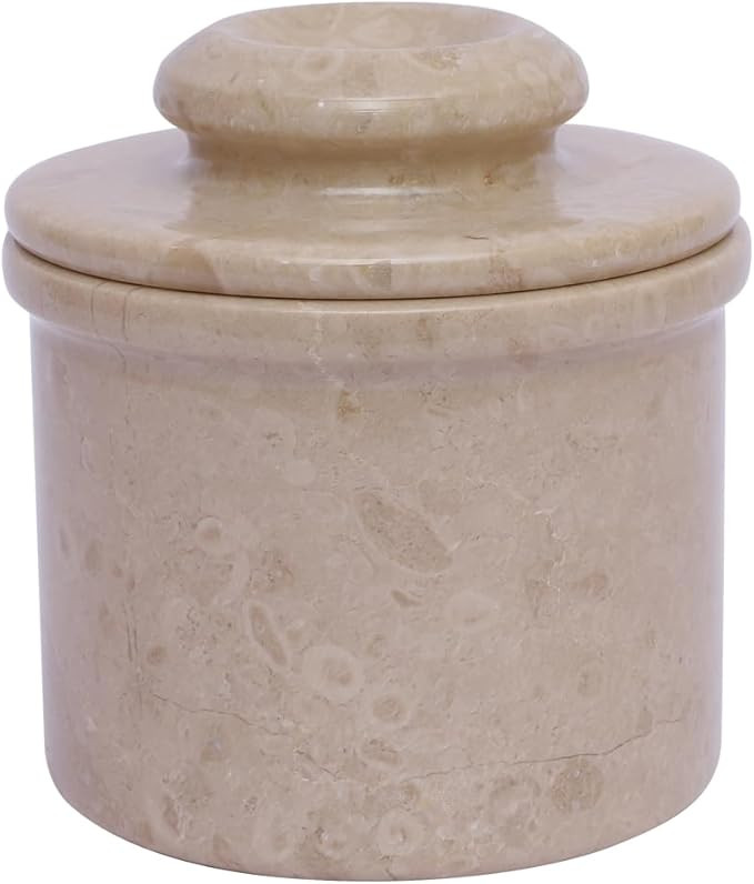 Marble Butter Keeper - Butter Crock - Round Butter Dish With Lid - French Butter Crock - Butter K... | Amazon (US)