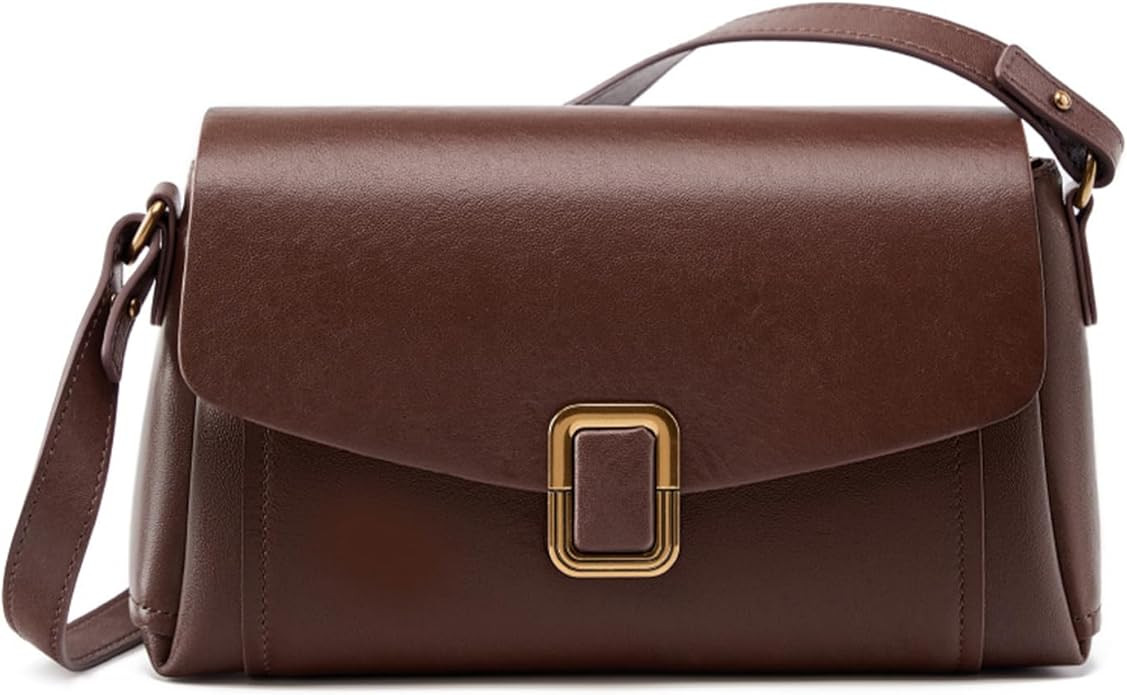 Genuine Leather Crossbody Bag for Women, Removable Satchel Adjustable Shoulder Bag | Amazon (US)