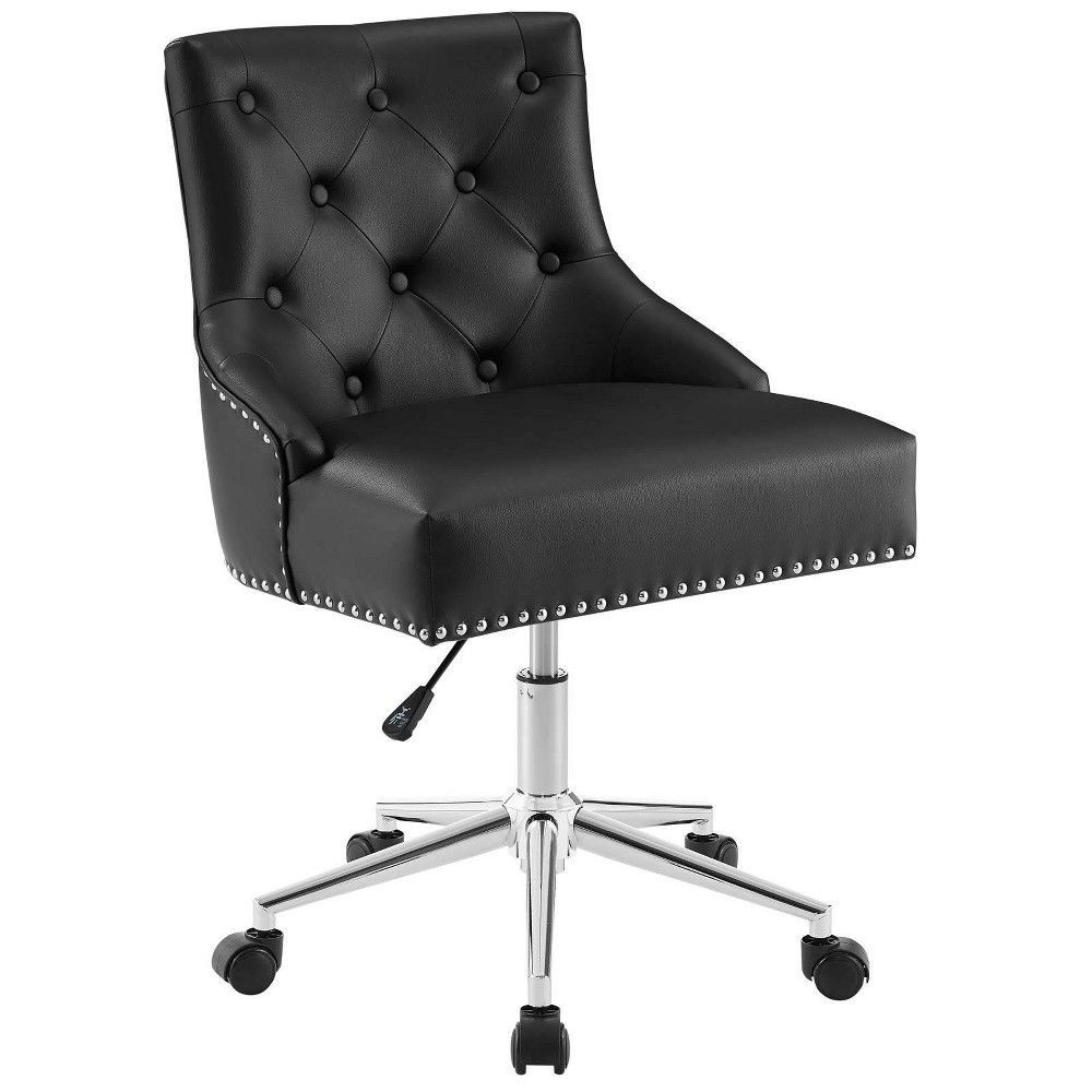 Regent Swivel Faux Leather Office Chair Black - Modway | Target