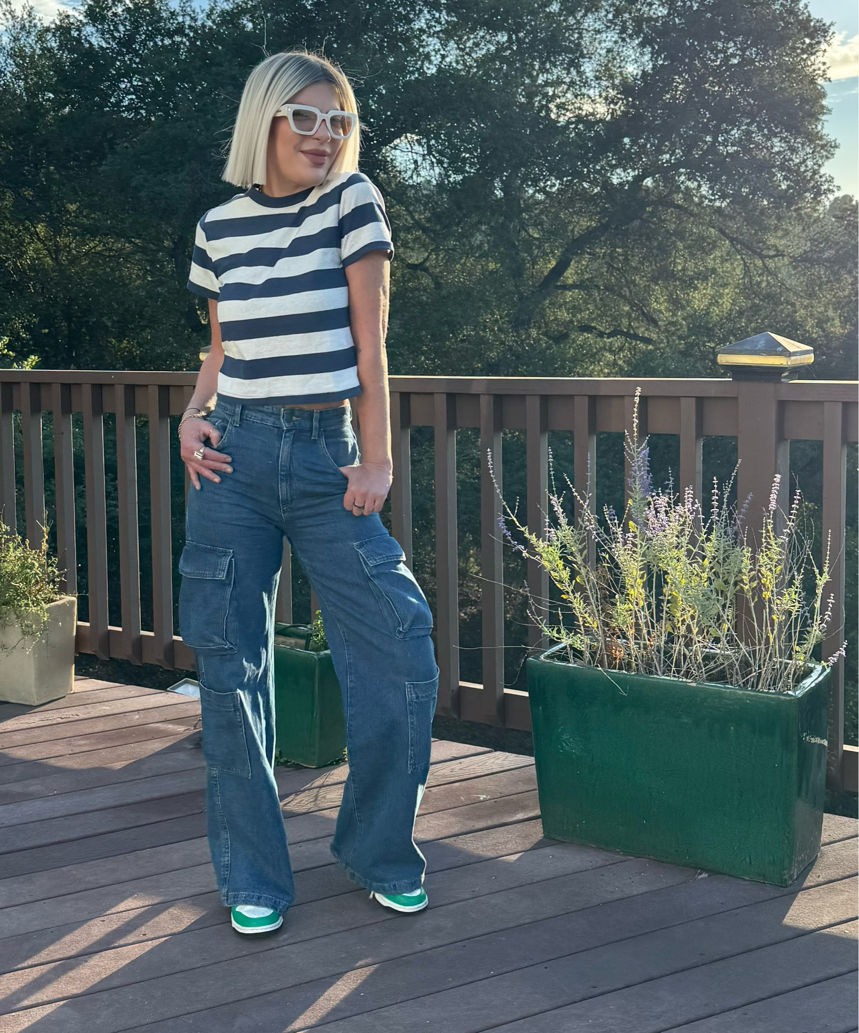 Love a good stripe and denim moment 
