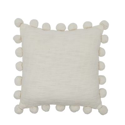 Origin 21  18-in x 18-in Cream 100% Cotton Indoor Decorative Pillow | Lowe's