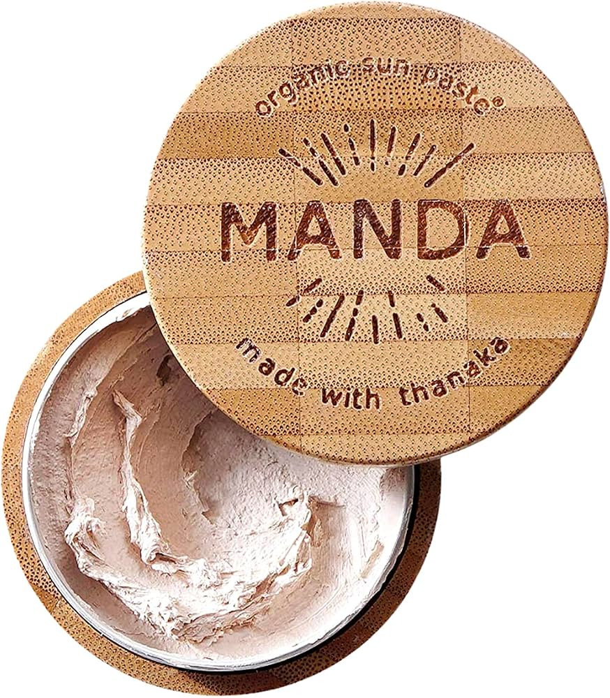 MANDA - Reef Safe Sunscreen - Made of Thanaka, Non-Nano Zinc Oxide & Organic Ingredients - SPF 50... | Amazon (US)