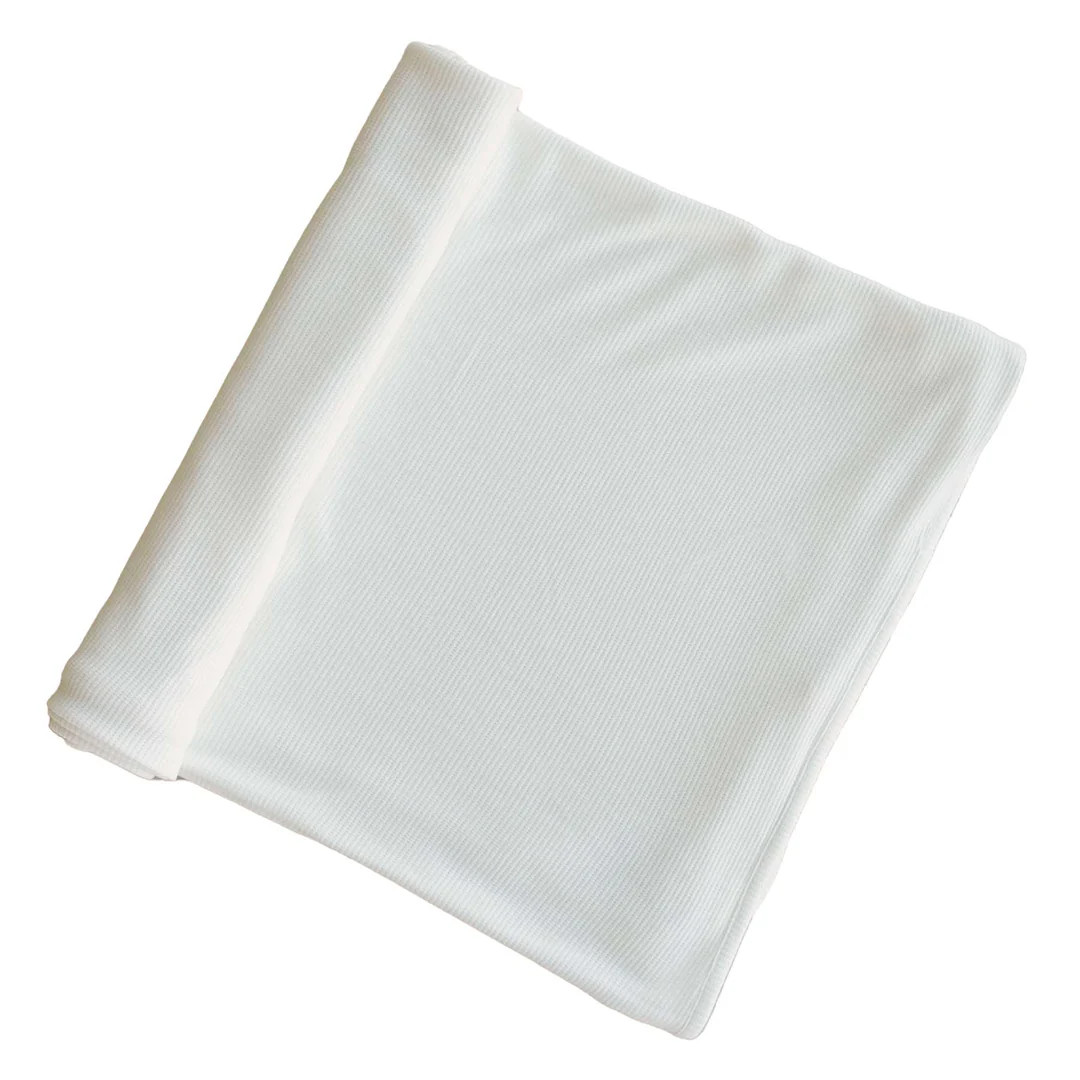 Cloud White Bamboo Waffle Oversized Swaddle Blanket | Caden Lane
