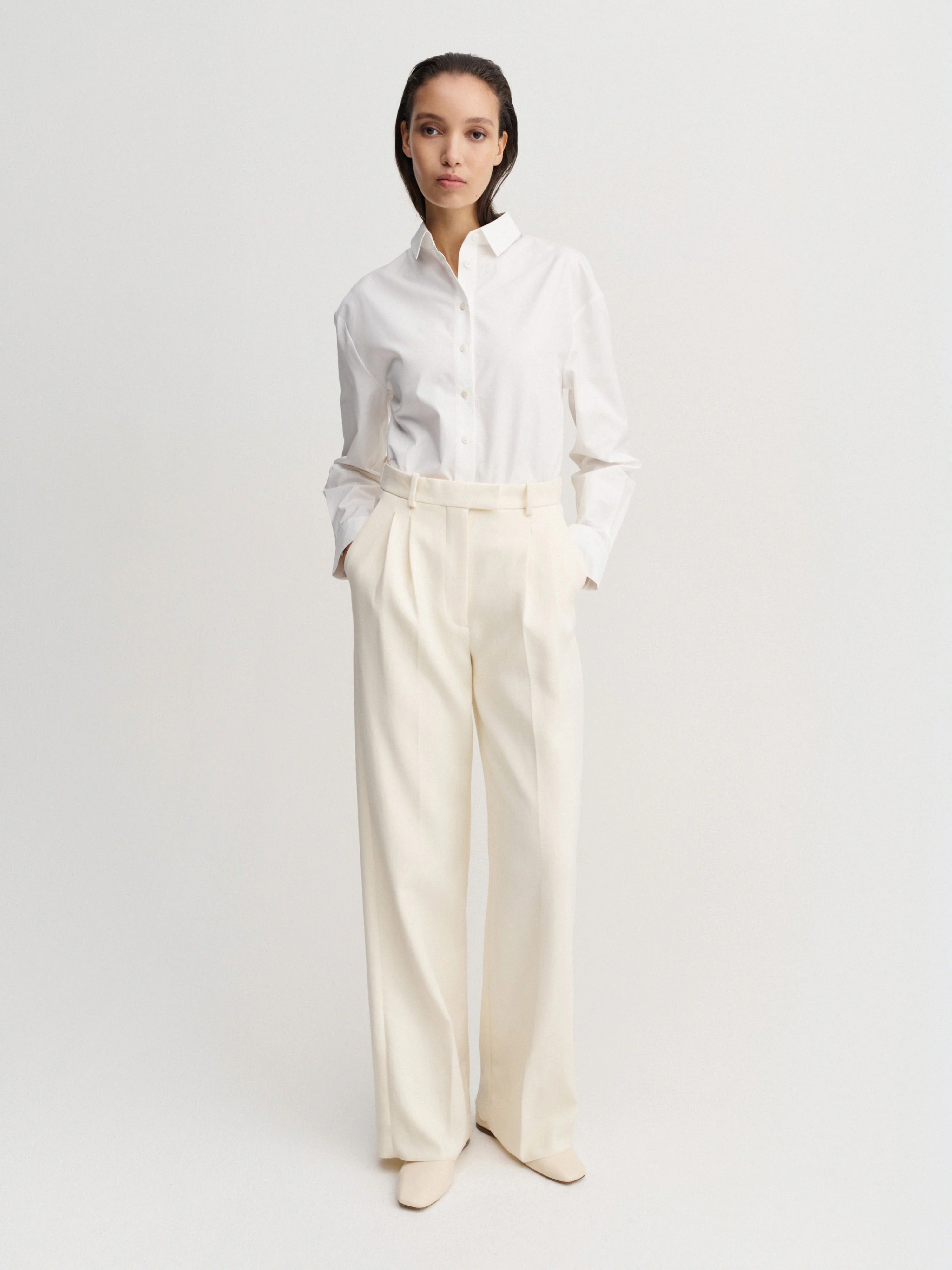 Amel Trousers, cream | Almada Label