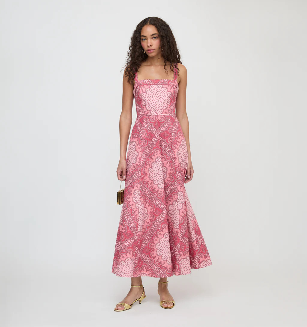 The Ezra Dress - Berry Paisley Scarf | Hill House Home US