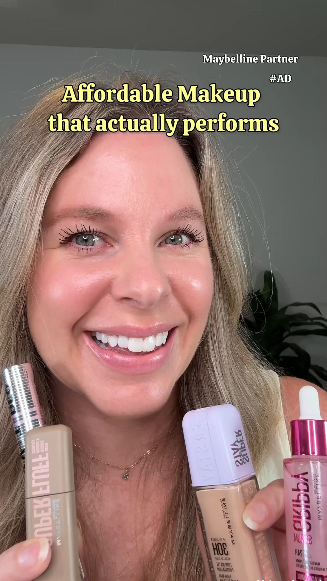 #AD If you're over 35 and still on the hunt for affordable makeup that actually looks good on mature skin...this is for you. 🙋‍♀️✨

As a 41-year-old mom of two, I don't have time for products that don't perform. That's why I was so excited to partner with @Target  and @Maybelline to share a few products I've genuinely been reaching for.

The Grippy Serum Primer + Lumi Matte Foundation have been such a great combo for me. My makeup looks fresh, my skin feels hydrated, and I get that lightweight, natural finish I love.

And let's not forget the Sky High Tubes Mascara...it's officially earned a spot in my everyday routine!

If you're making a Target run, I'd definitely give these a try. You can also shop these in my LTK 💕 @Shop.LTK,  #liketkit, on.Itk link 
@Target @TargetStyle @Maybelline
#TargetPartner #Target #MaybellinePartner

#LTKgrwm #LTKBeauty #LTKOver40