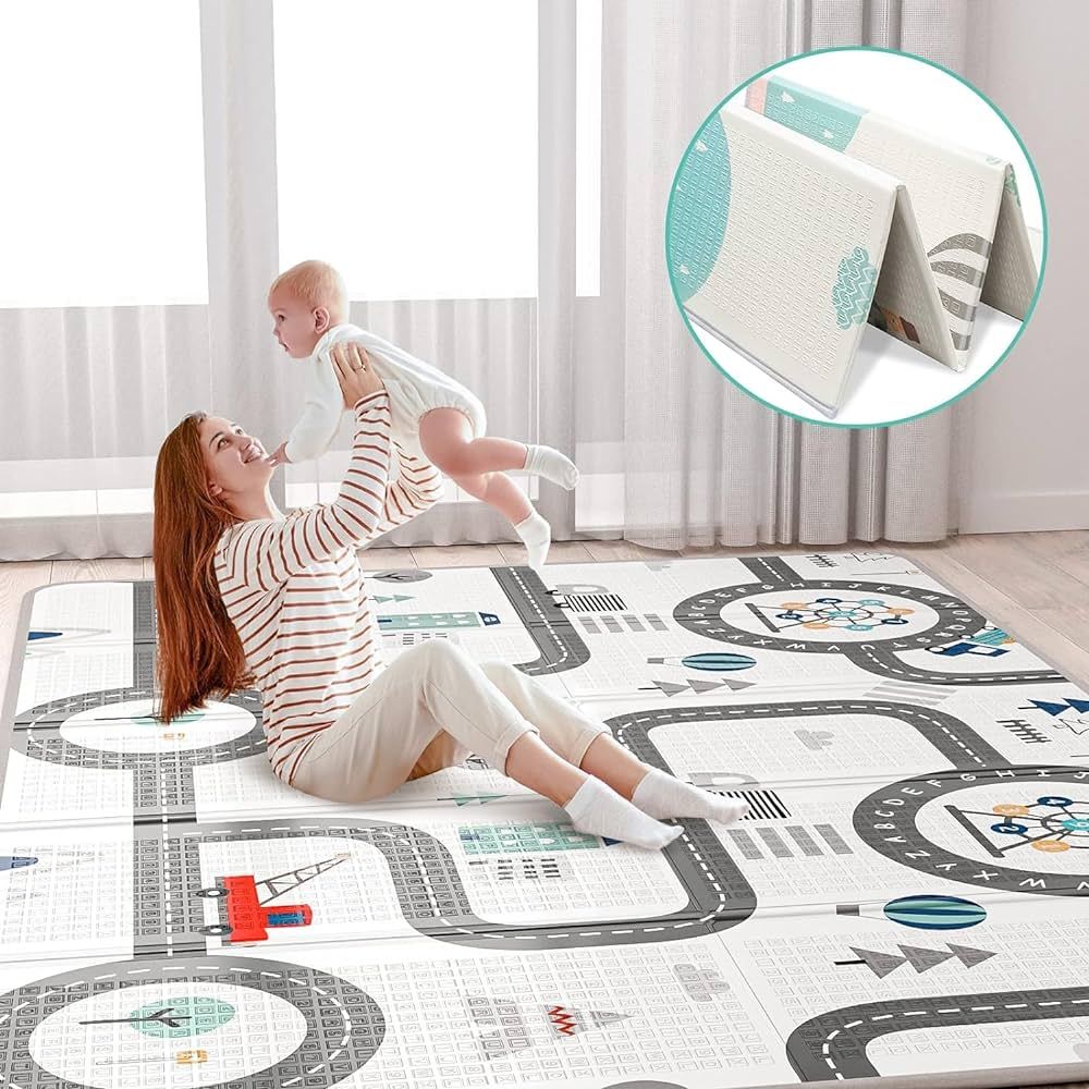 79x59inch Play Mat for Baby - Extra Large, Non-Toxic, Waterproof Playmat for Indoor and Outdoor U... | Amazon (US)