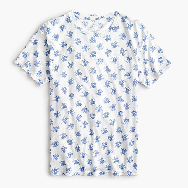 Bouquet-print T-shirt | J. Crew US