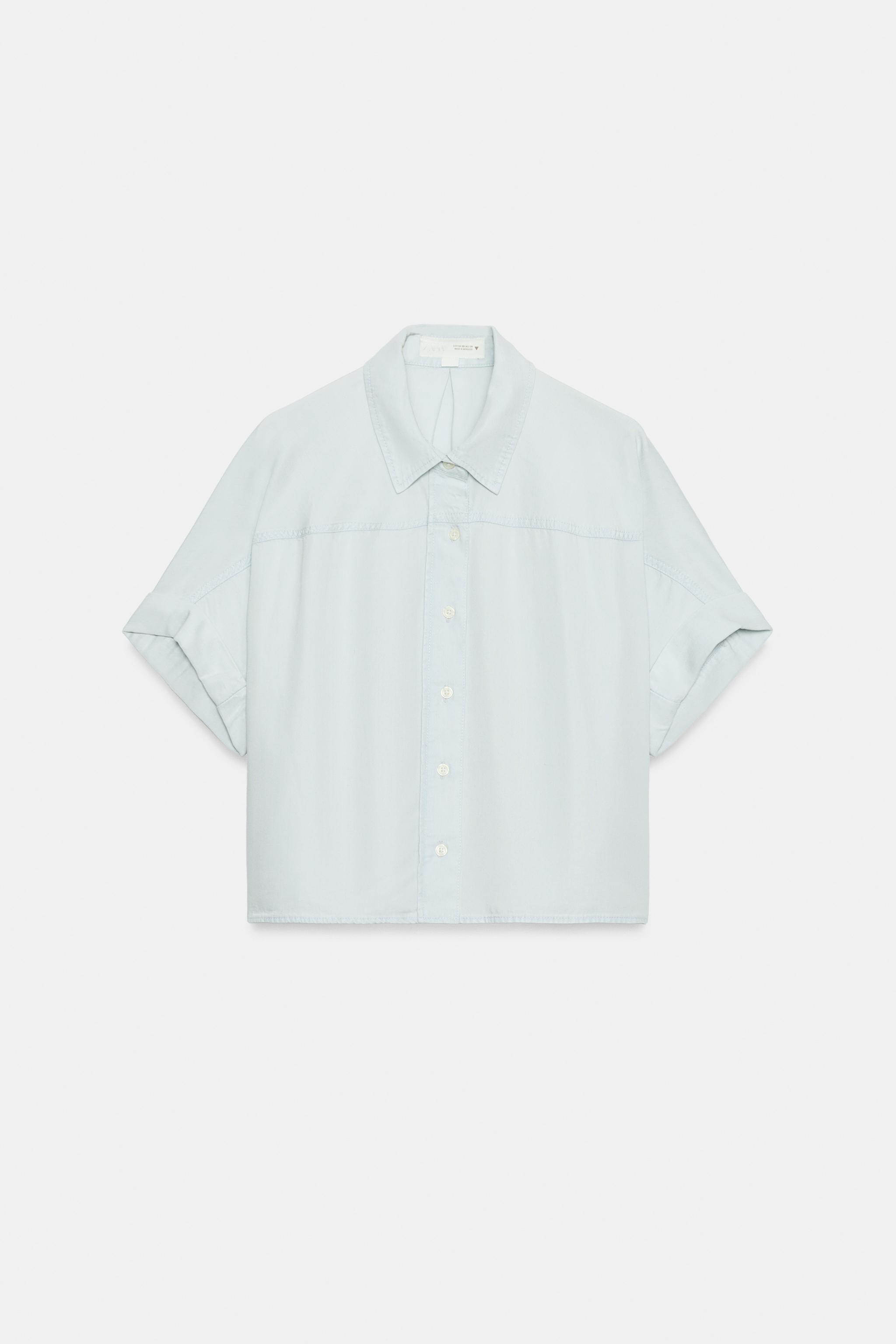 FLOWY SHORT SLEEVE SHIRT | Zara US