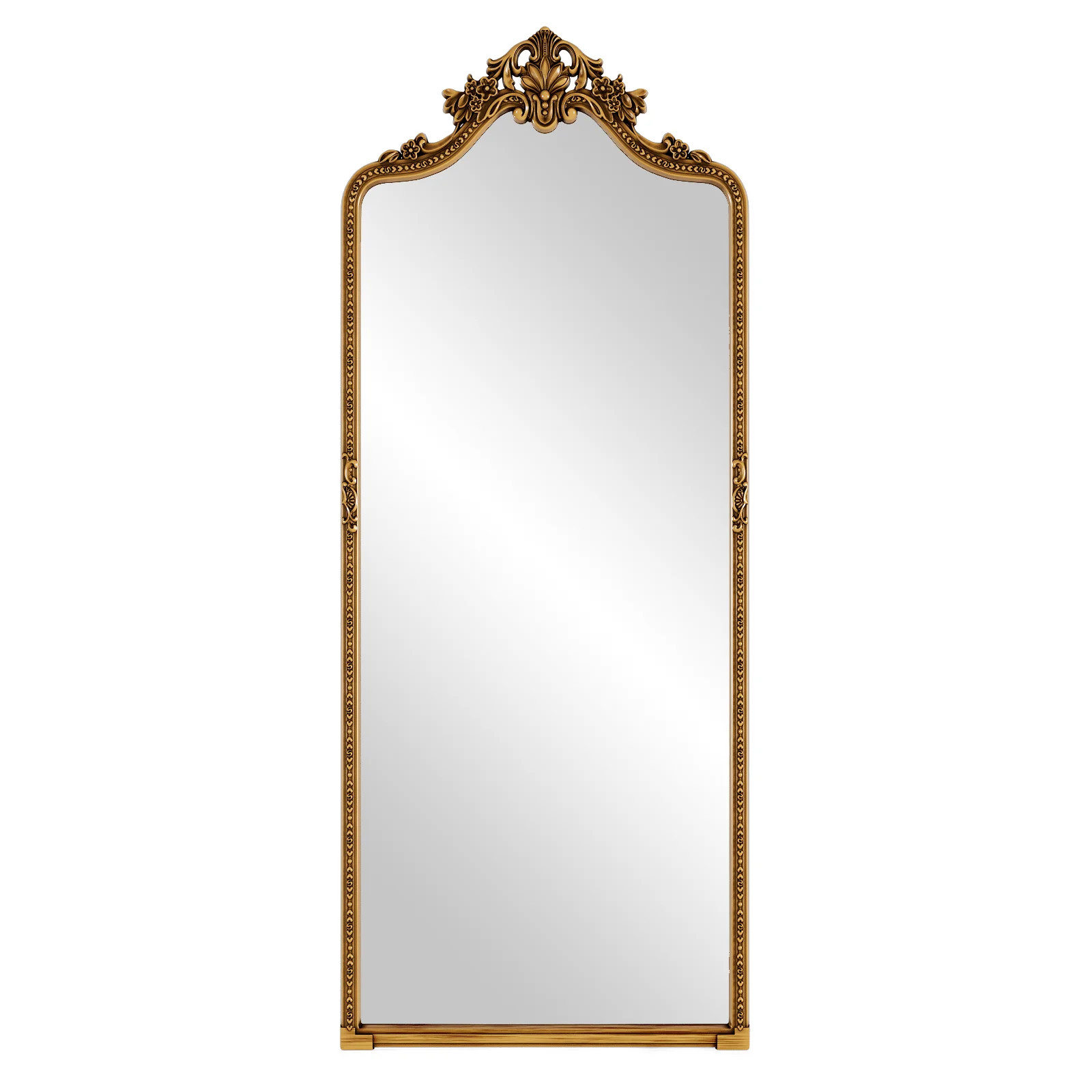 Easy4Home 69"x28" Arched Full-Length Floor Mirror, Luxurious Vintage Design with Ornate Carving, ... | Walmart (US)