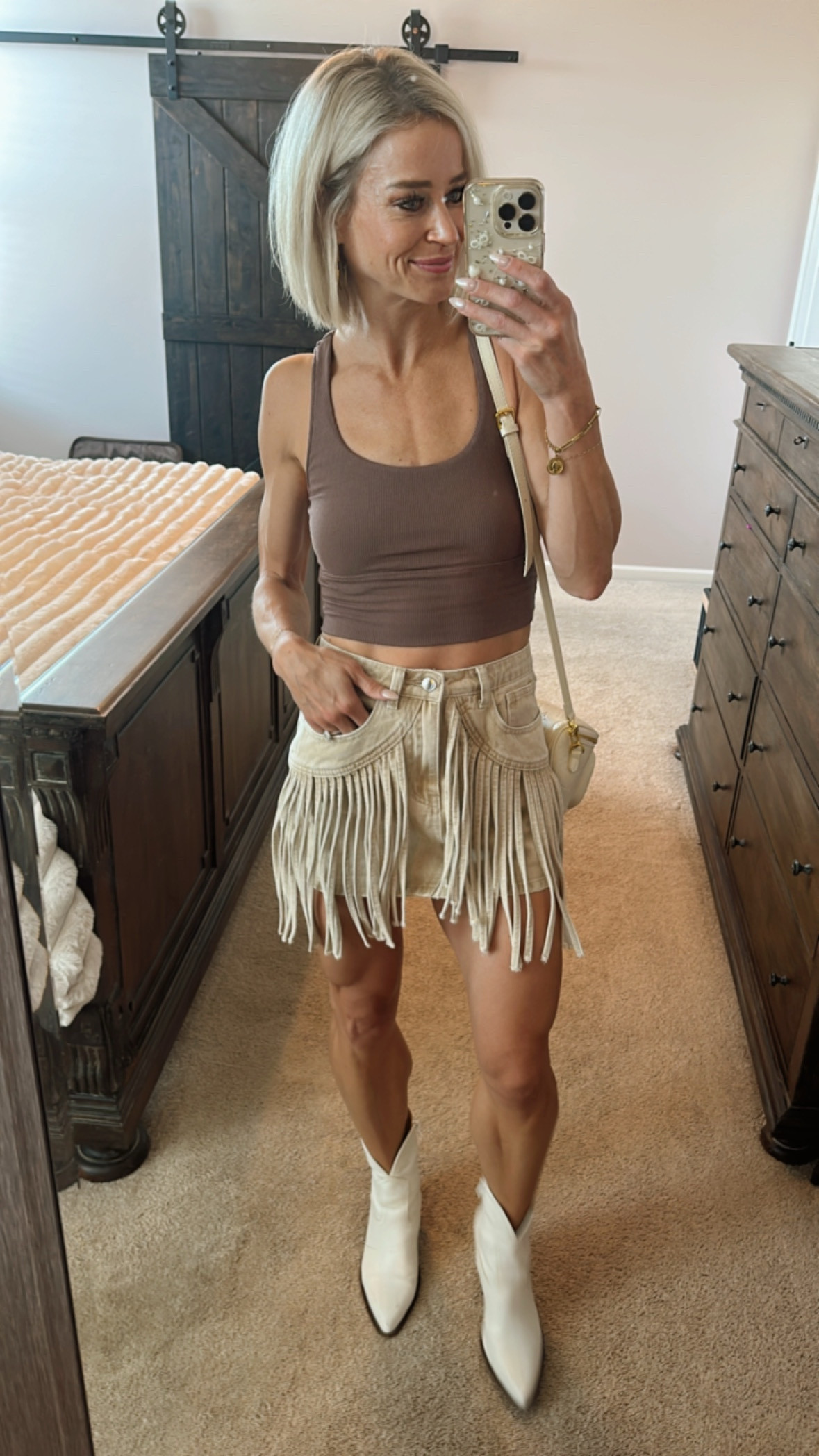 This skirt is SO fun! Heavy denim material and well made fringe, shorter in the back and cute with a tank or sweater for fall. I would say this round large. I’m in an XS and it’s definitely a little big. 

#LTKStyleTip #LTKFindsUnder50 #LTKOver40