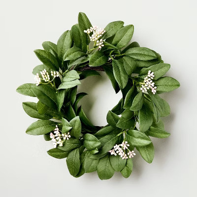 12" Mini Seeded Green Leaf Wreath - Hearth & Hand™ with Magnolia | Target