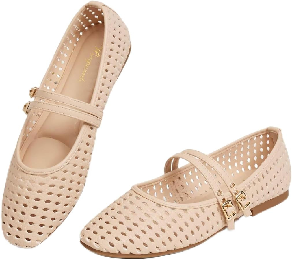 Mary Jane Shoes Women Ballet Flats Mary Janes Flats Shoes for Women Dressy Comfortable | Amazon (US)