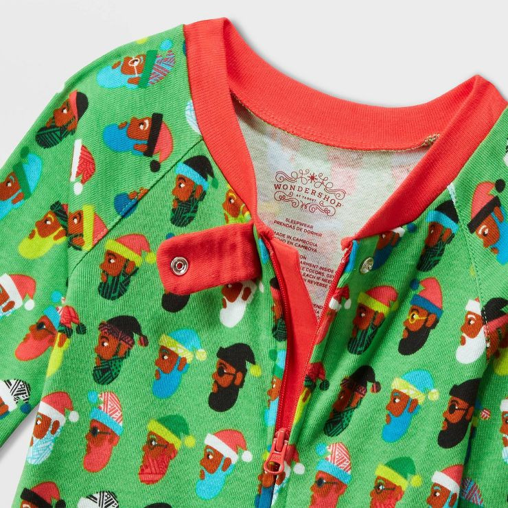Baby Multi Santa Print Matching Family Footed Pajama - Wondershop™ Green | Target