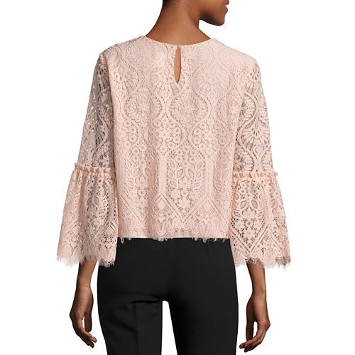 Worthington Long Bell Sleeve Lace Blouse - JCPenney | JCPenney