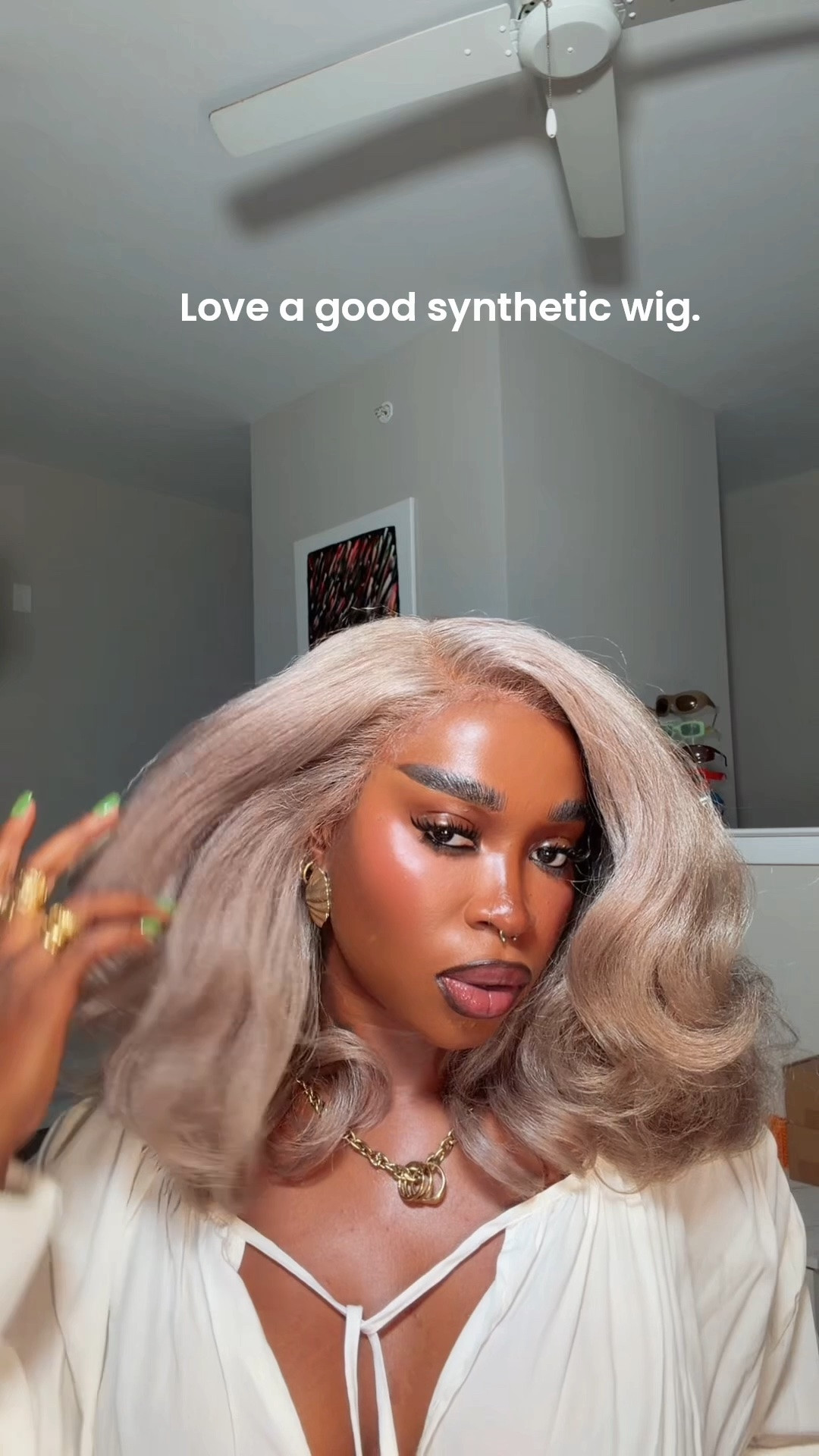 Wearing color MUSHROOM BLONDE. #latishawig #syntheticwig

#LTKdayinmylife #LTKSeasonal #LTKootd