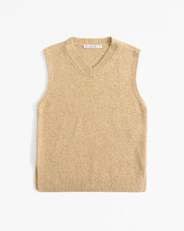 Textural V-Neck Sweater Vest | Abercrombie & Fitch (US)