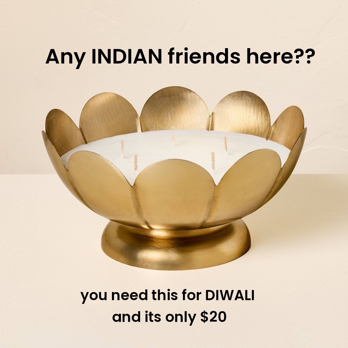 Add this brass lotus, scalloped candle to your festival decor collection. It comes in two different fragrances and is only $20.

#LTKstorytime #LTKHome