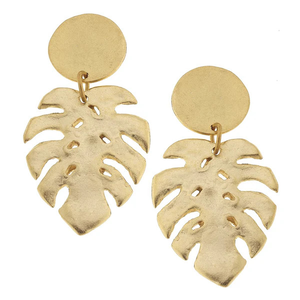 Tropical Palm Leaf Earrings | Susan Shaw