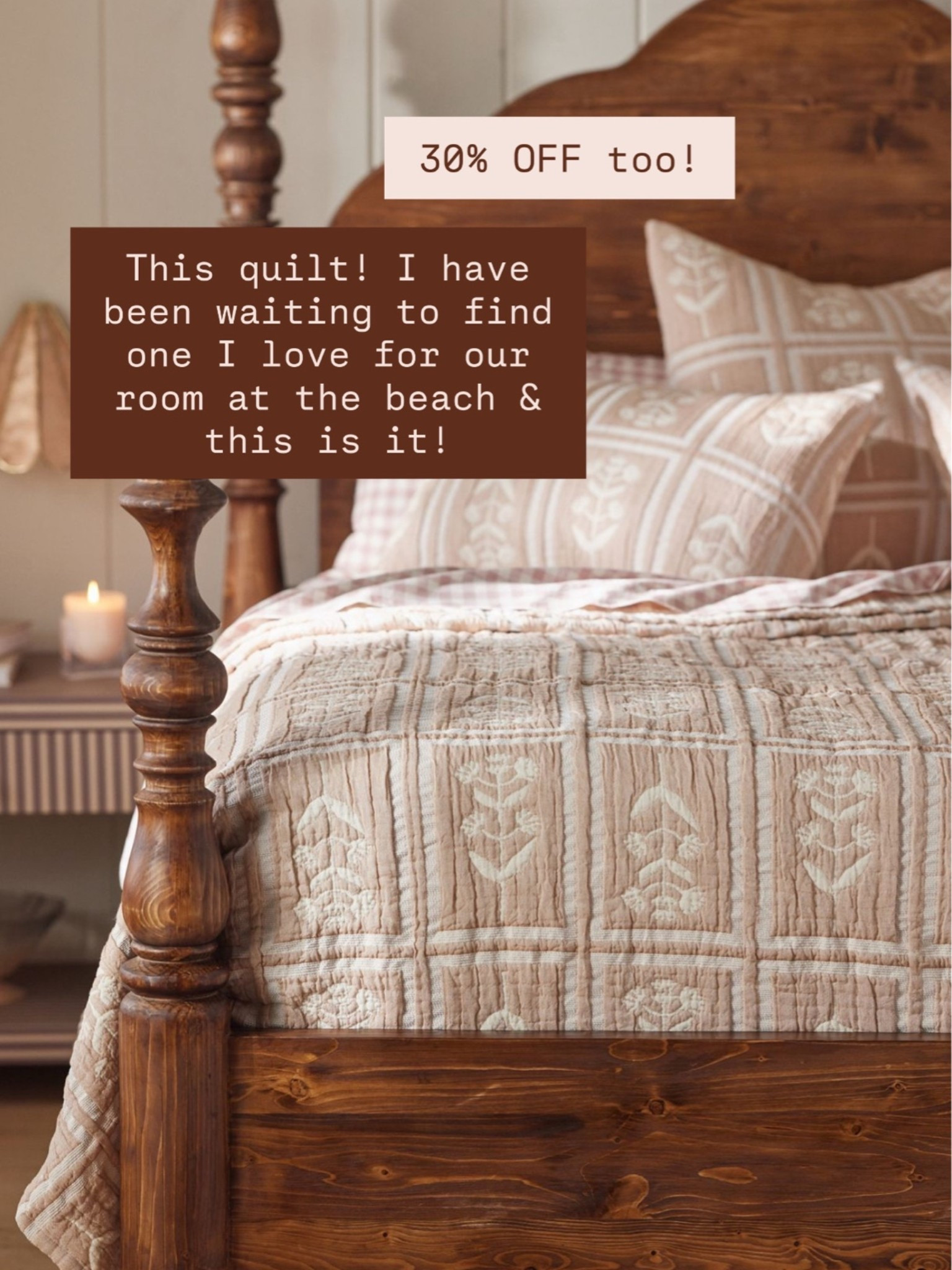 I am obsessed with this quilt! It’s currently on sale 30% off - I love the block floral print!

Loverly Grey, Anthro sale, home favorite