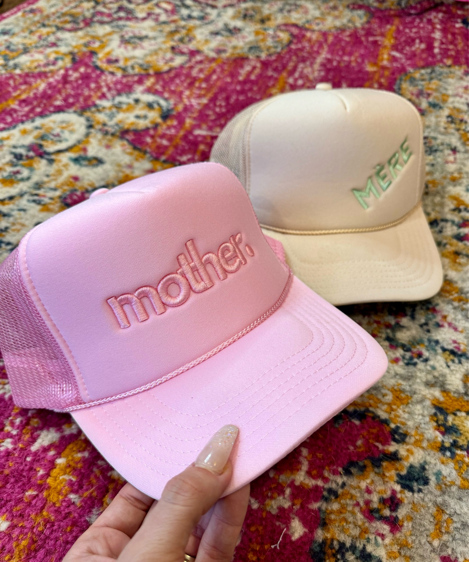 Some of my favorite trucker styles from Mother Hats 🤩 These are adjustable, lightweight and so comfy! I just got this light pink for my lineup and have my eye on the hot pink next! Seriously such cute gifts for the mamas in your life and the perfect everyday accessory. Adding all of these trucker options here!

#LTKStyleTip #LTKGiftGuide