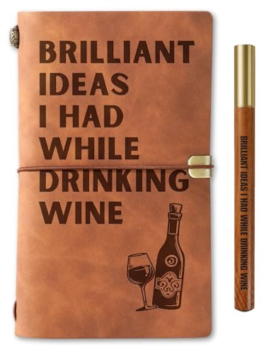 InnoBeta Wine gifts Leather Journal Notebook with Pen, for Wine Lovers, Men, Women on Birthday, R... | Amazon (US)