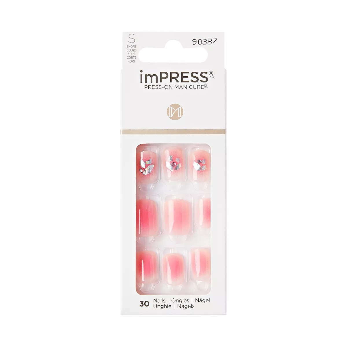 KISS Products imPRESS Fake Nails - Rosewood - 33ct | Target