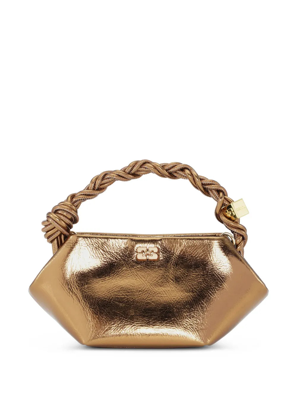 GANNI Bou metallic-effect Mini Tote Bag | Gold | FARFETCH | Farfetch Global