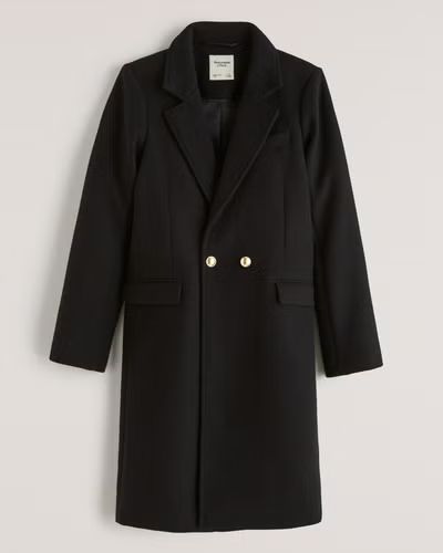 Tailored Wool-Blend Dad Coat | Abercrombie & Fitch (US)