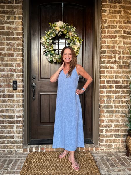 This light blue linen maxi dress is one that you’ll be reaching for from summer into fall and then again in the spring. It’s a classic timeless piece that’s on sale now for under $50. Comes in regular and petite sizes. I’m 5’2” and I’m wearing size 2 Regular for the longer length. I also included a few of my other favorites from this huge sale. 
#classicstyle #casuallook #petitefashion #outfitinspo

#LTKstyletip #LTKFind #LTKsalealert