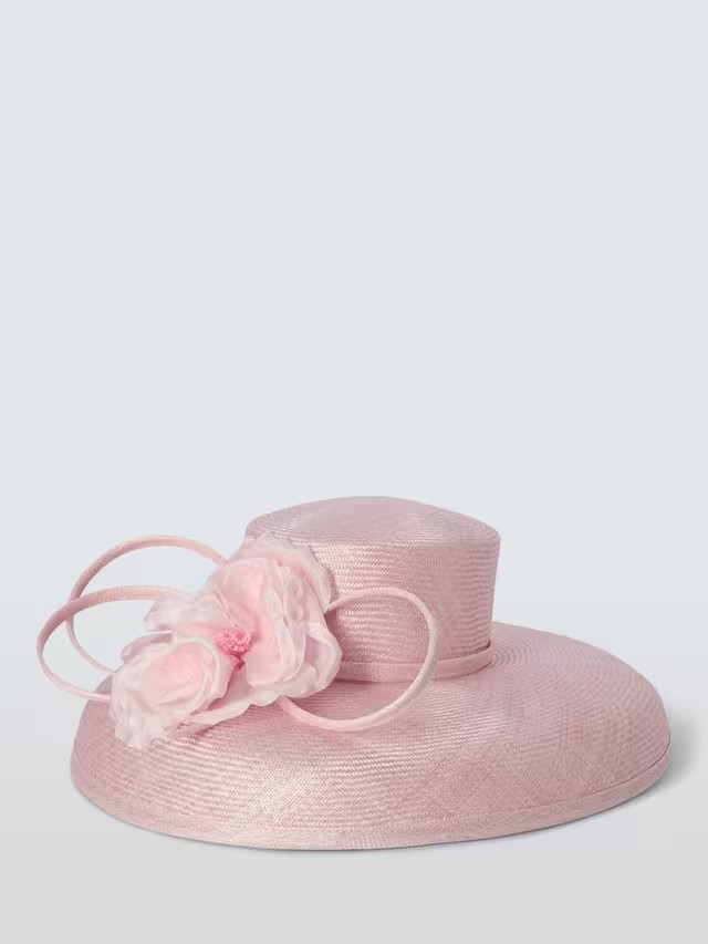 WhiteleyWallis Flower Corsage Occasion Hat, Pink | John Lewis (UK)