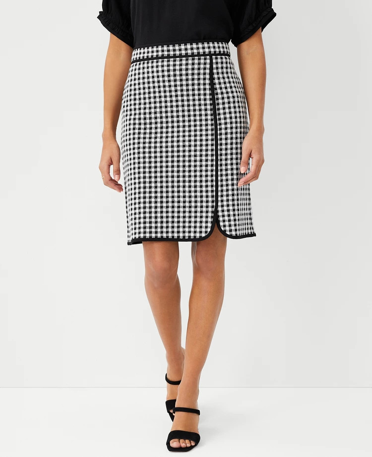 Gingham Shirttail Skirt | Ann Taylor (US)