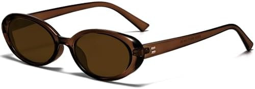 Breaksun Retro Oval Sunglasses for Women Men Fashion Small Oval Sunglasses 90s Vintage Shades | Amazon (US)