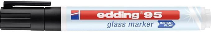 edding 95 Glass Marker - White - 1 Glass Pen - Round Nib 1.5-3 mm - Washable Window Marker Pen - ... | Amazon (US)