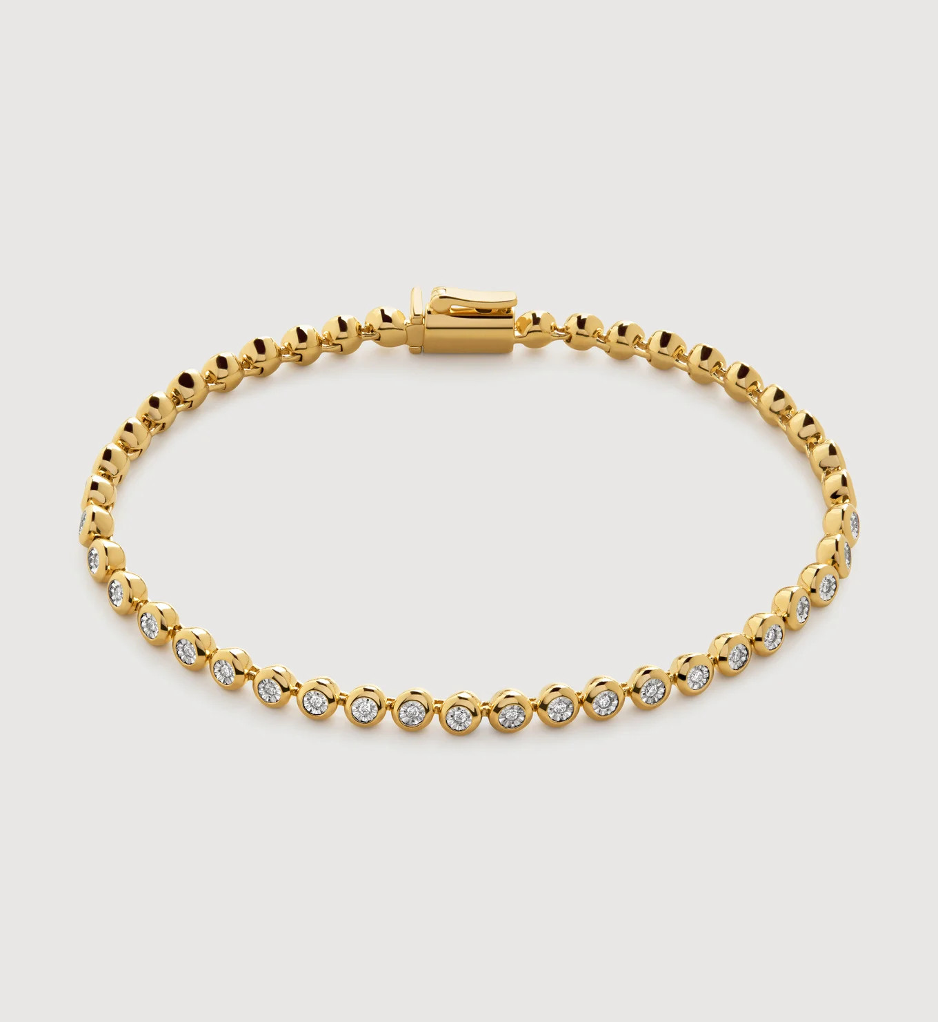 Round Diamond Tennis Bracelet | Monica Vinader (US)