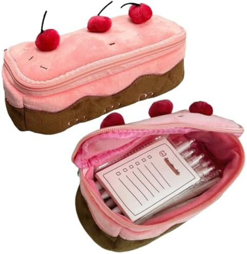 Cherry Cake Pencil Case Big Capacity Pen Holder Plush Pencil Pouch Box Cute Aesthetic Pen Case (C... | Amazon (US)
