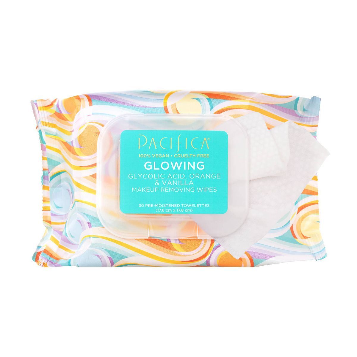Pacifica Glowing Makeup Removing Wipes - Orange - 30ct | Target