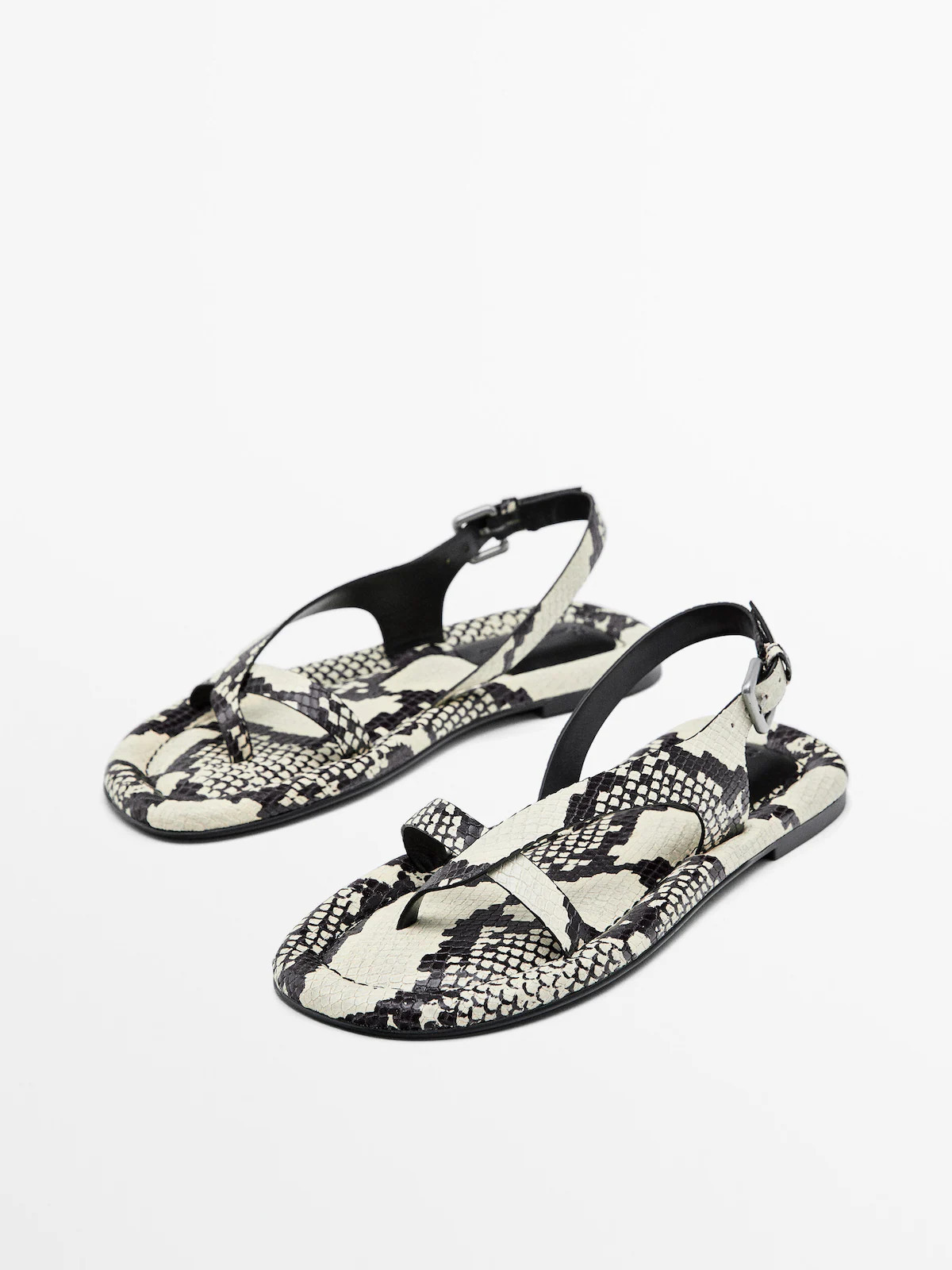 Padded flat sandals | Massimo Dutti UK