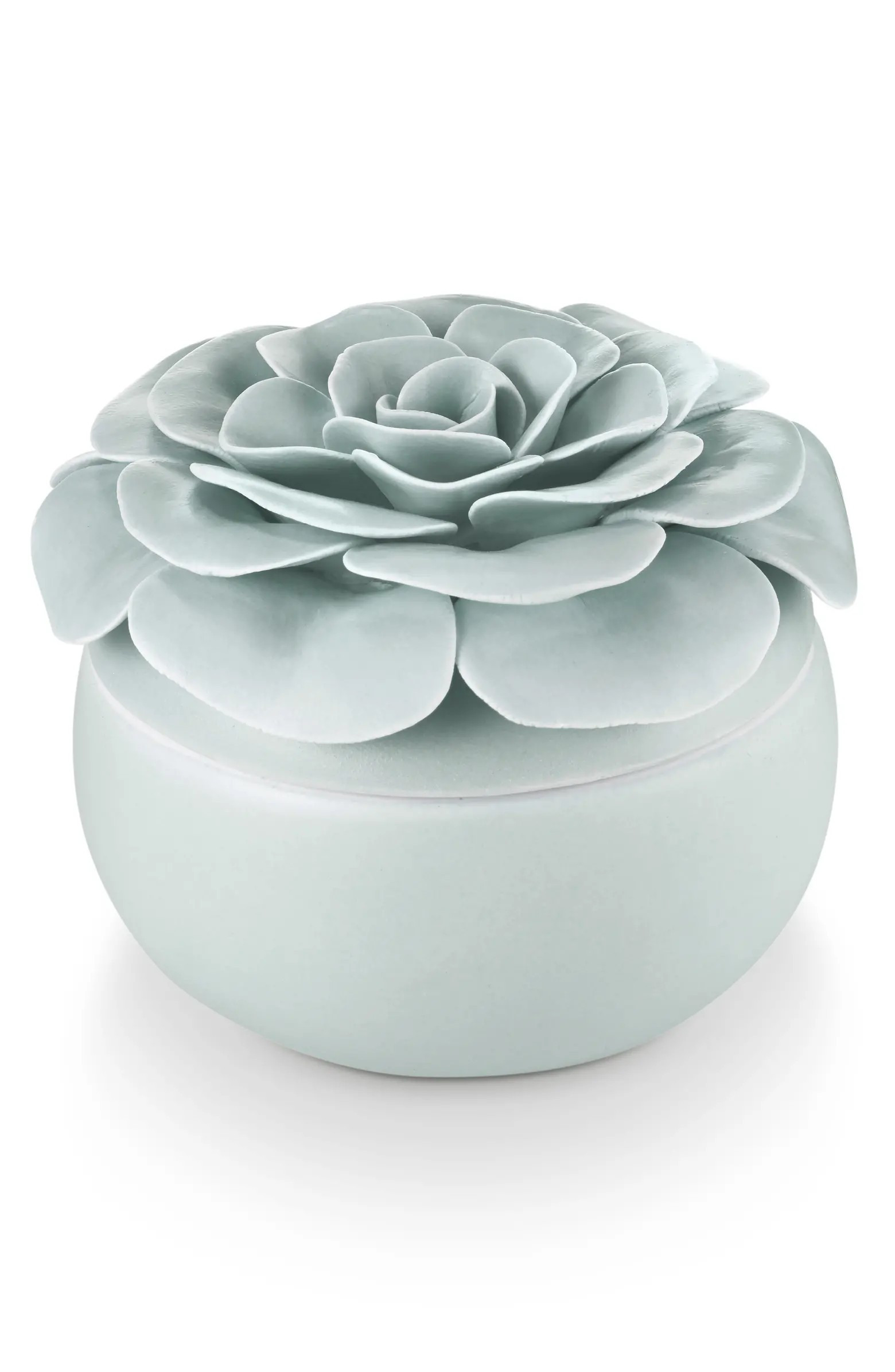 Ceramic Lidded Flower Candle | Nordstrom