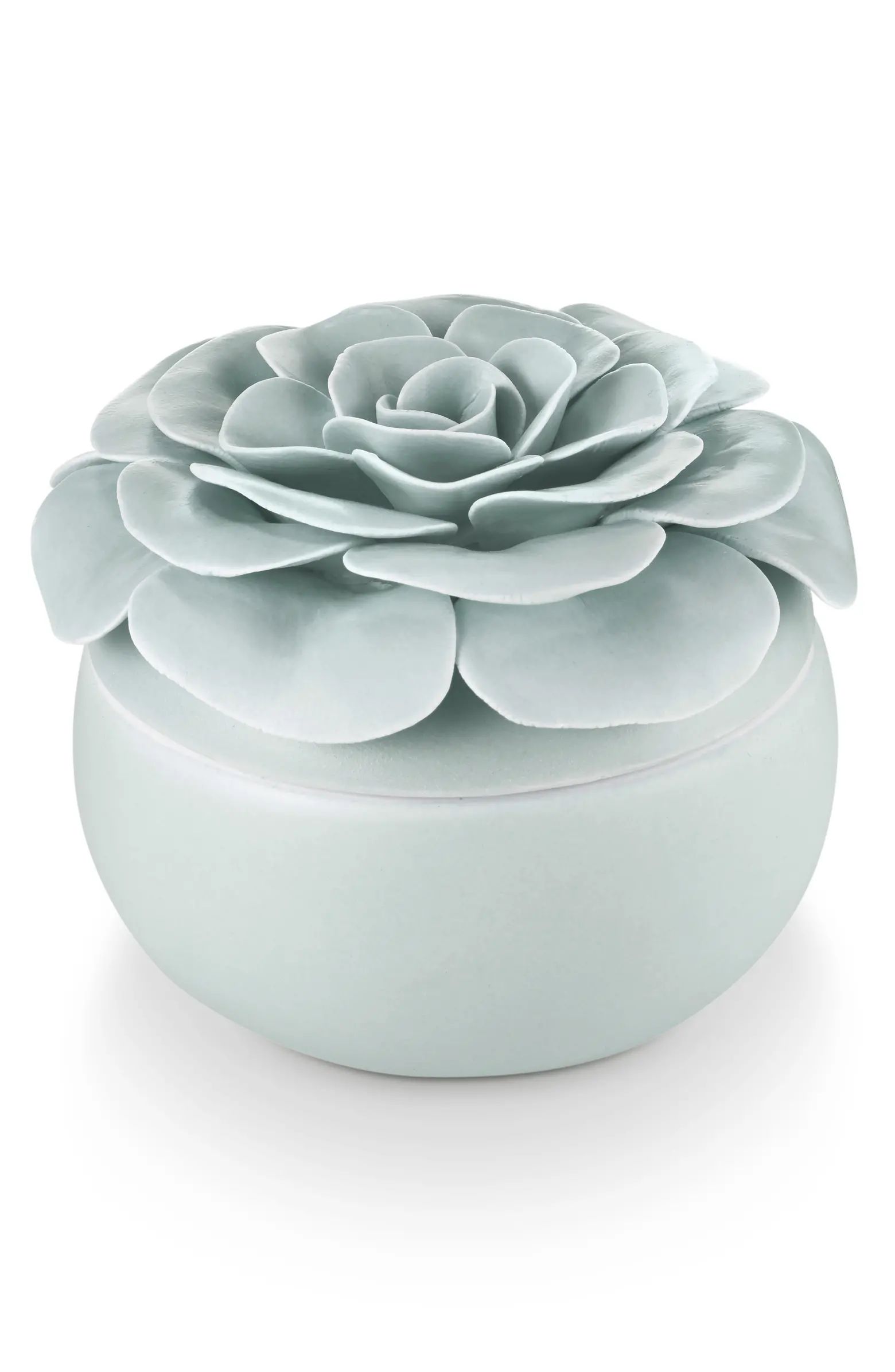 Ceramic Lidded Flower Candle | Nordstrom