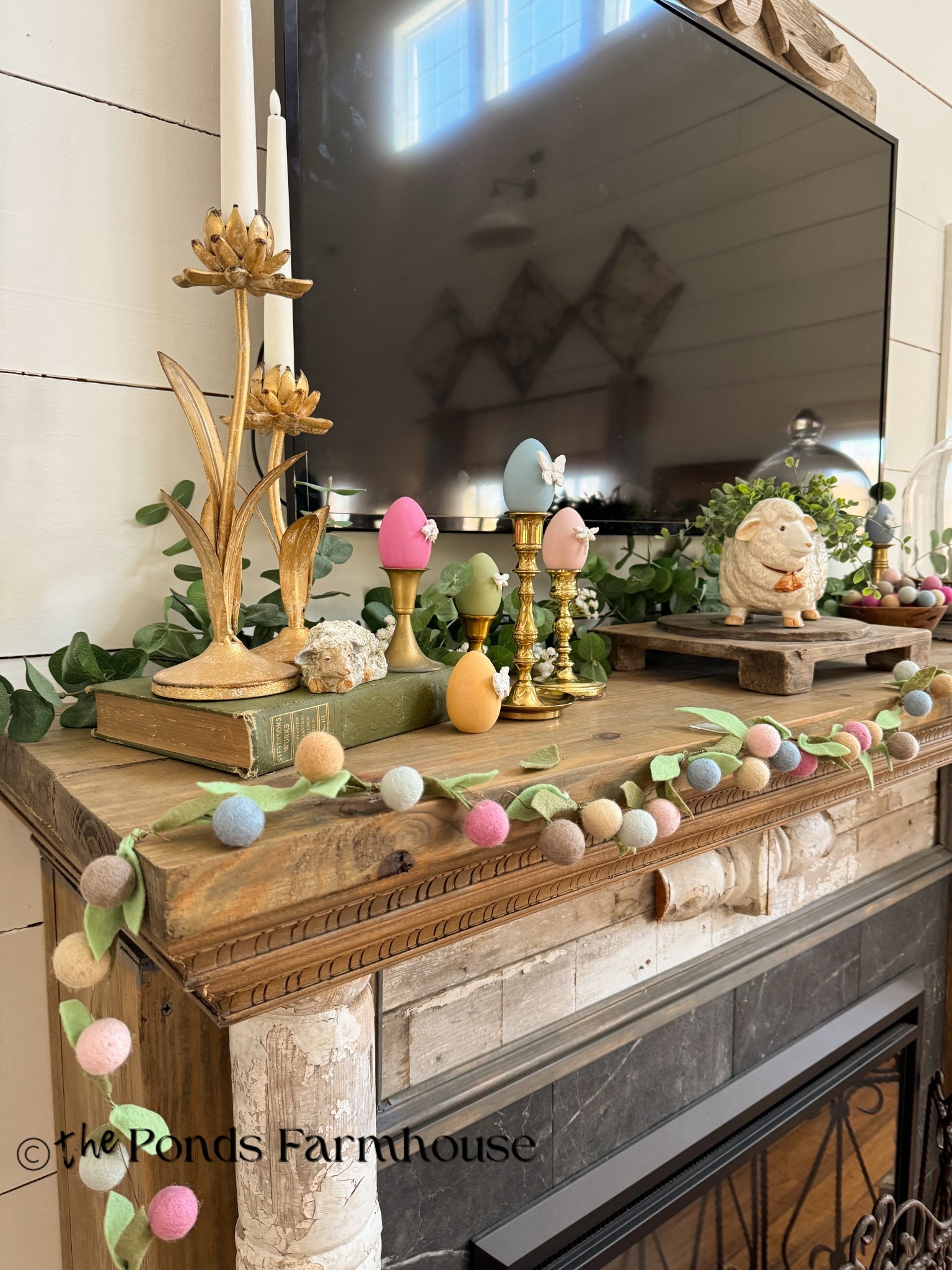 Create a whimsical Easter Mantel using collected lambs and DIY projects for budget-friendly high-end style  

#LTKHome #LTKSeasonal