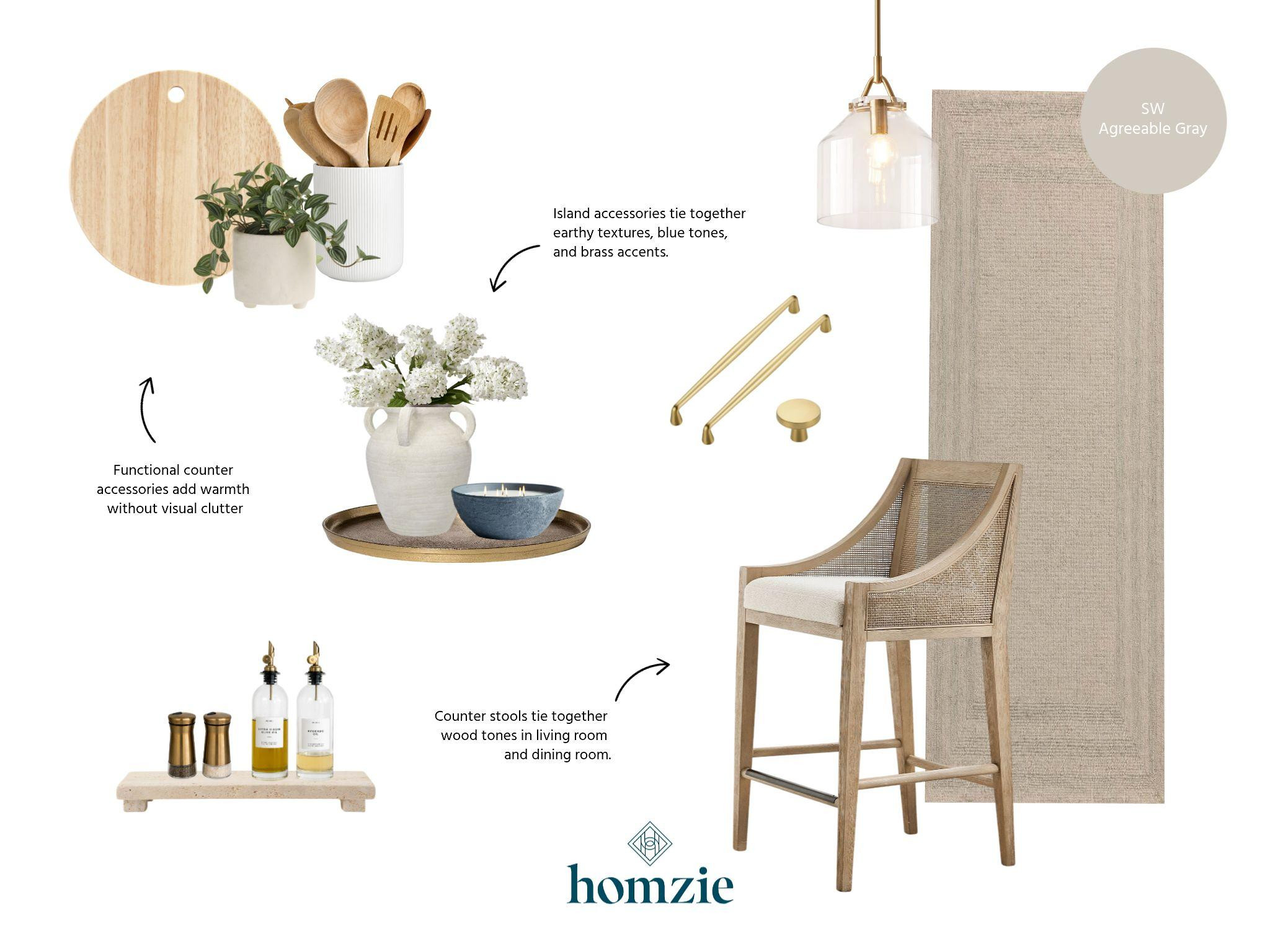Kitchen styling is all in the details. ✨ Warm wood tones, soft neutrals, touches of blue, and brass accents bring warmth and personality while keeping the space functional and uncluttered. From counter styling to the perfect bar stools, these finishing touches make the kitchen feel complete.

#LTKHome #LTKStyle #KitchenStyling #KitchenDecor #KitchenInspo #InteriorStyling #NeutralHome #HomeDecor #CounterStyling #KitchenDesign #HomeInspo #MyLTK 

 